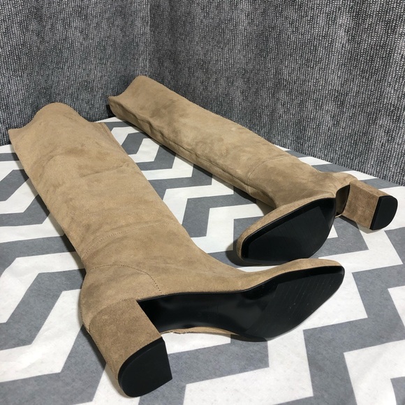 NWT ZARA Knee High Suede Boots - Picture 5 of 16